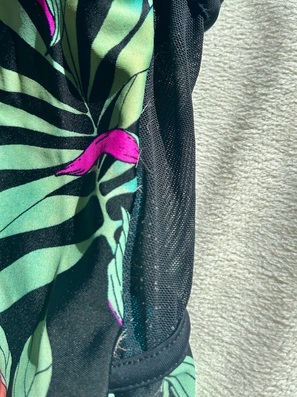 Time and True High Neck Floral One-Piece Swimsuit - Sz 1X - Picture 4 of 5